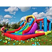 Los mejores  - BeBop Tobogán acuático y Castillo Total Wipeout Combo Hinchable con cañones de Agua